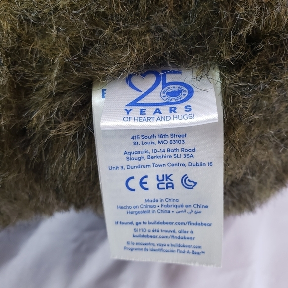 Build A Bear Chubby Cubby Realistic Teddy Bear 25th Celebration 12 Inch 2021 - Picture 7 of 11